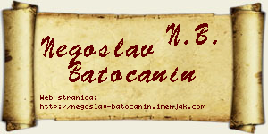 Negoslav Batoćanin vizit kartica